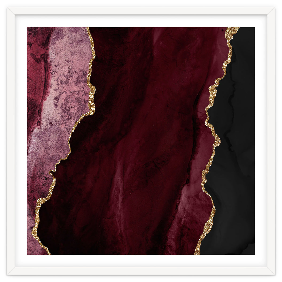 Burgundy & Gold Agate Texture 01