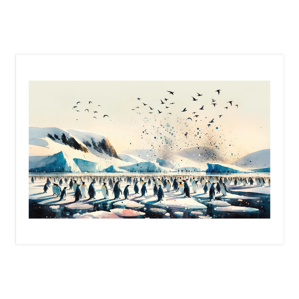 Antarctic Expanse Penguins Path (Print Only)