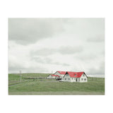 Red roof house on the green hill - Iceland (Print Only) thumbnail