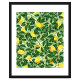 Lemonade Garden, Green Fresh Lemon Botanical Illustration, Vibrant Summer Tropical Fruit Nature thumbnail