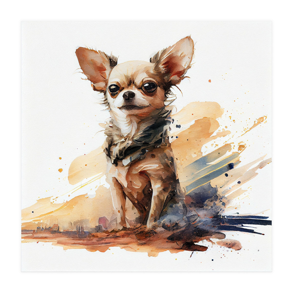 Watercolor Chihuahua Dog (Print Only)