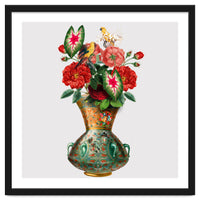 flower vase collage art