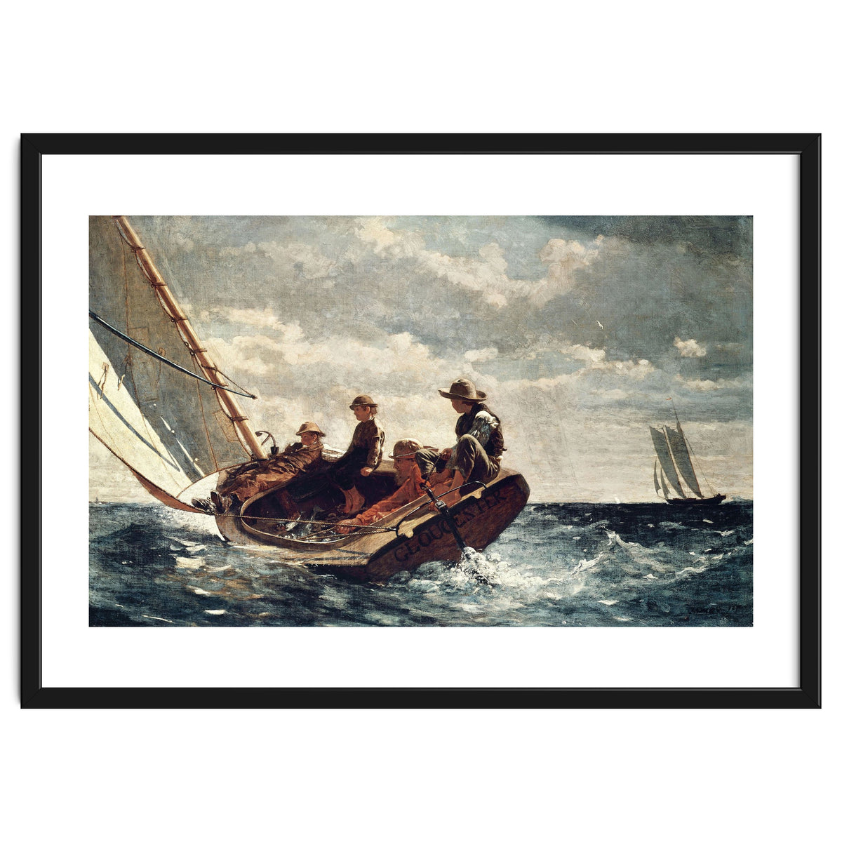 Winslow Homer: Breezing Up (A Fair Wind). Date/Period: 1873 - 1876. Painting.