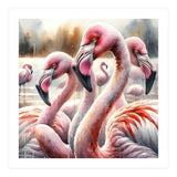 Watercolor Flamingos (Print Only) thumbnail