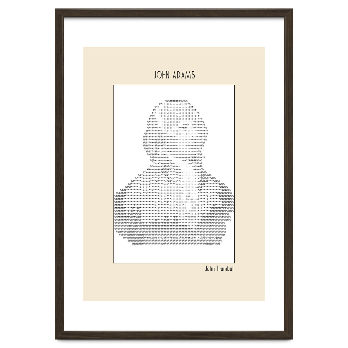 John Adams – John Trumbull (ascii Art)