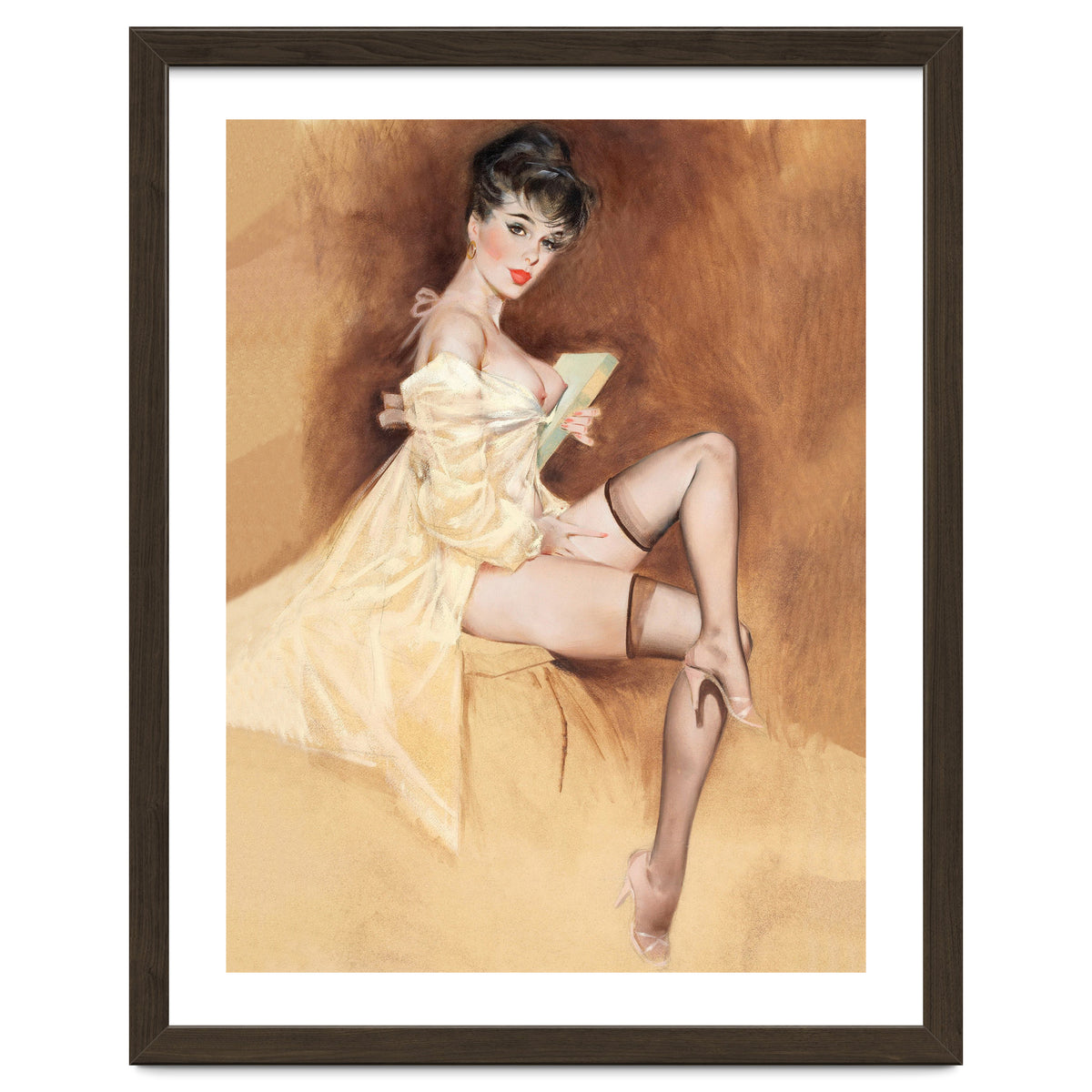 Late Portrait Of Sexy Pinup Secretary Woman