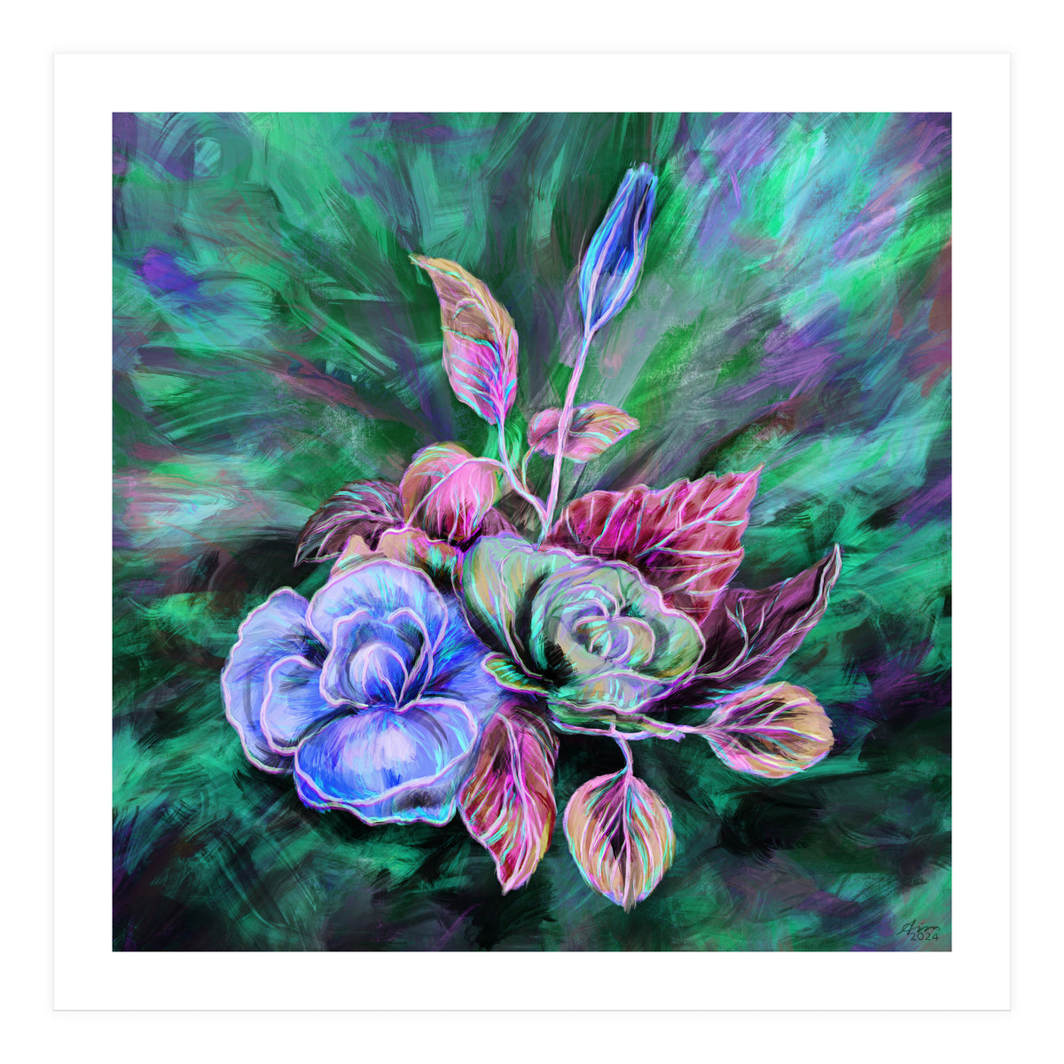 Bloom I (green) (Print Only)