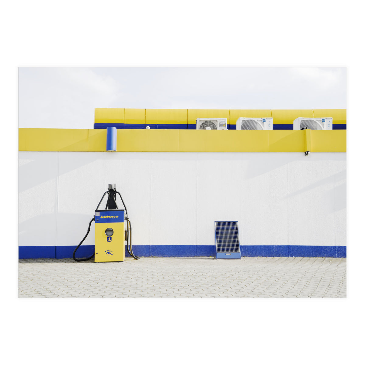 Yellow and blue gas station (Print Only)