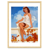 Beautiful Pinup Girl Posing On A Fence thumbnail