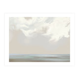 Abstract muted sea and clouds oil painting  (Print Only) thumbnail