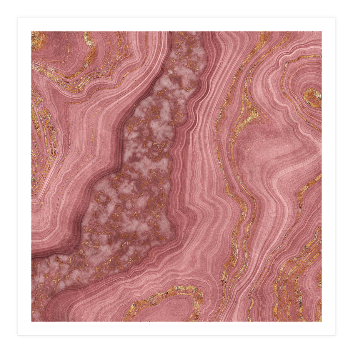Pink Agate Texture 03 (Print Only)