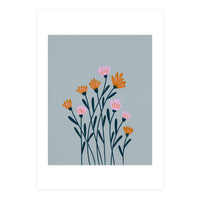 Orange and Pink Flowers (Print Only)