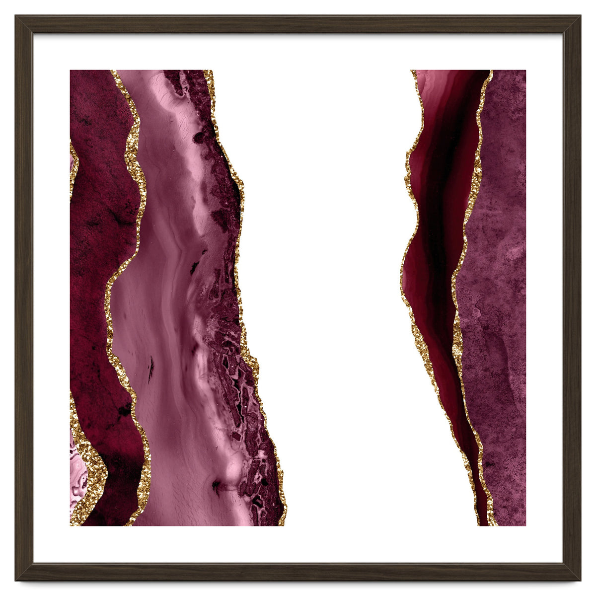 Burgundy & Gold Agate Texture 20