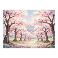 Sakura Path: Serene Cherry Blossom Avenue (Print Only)