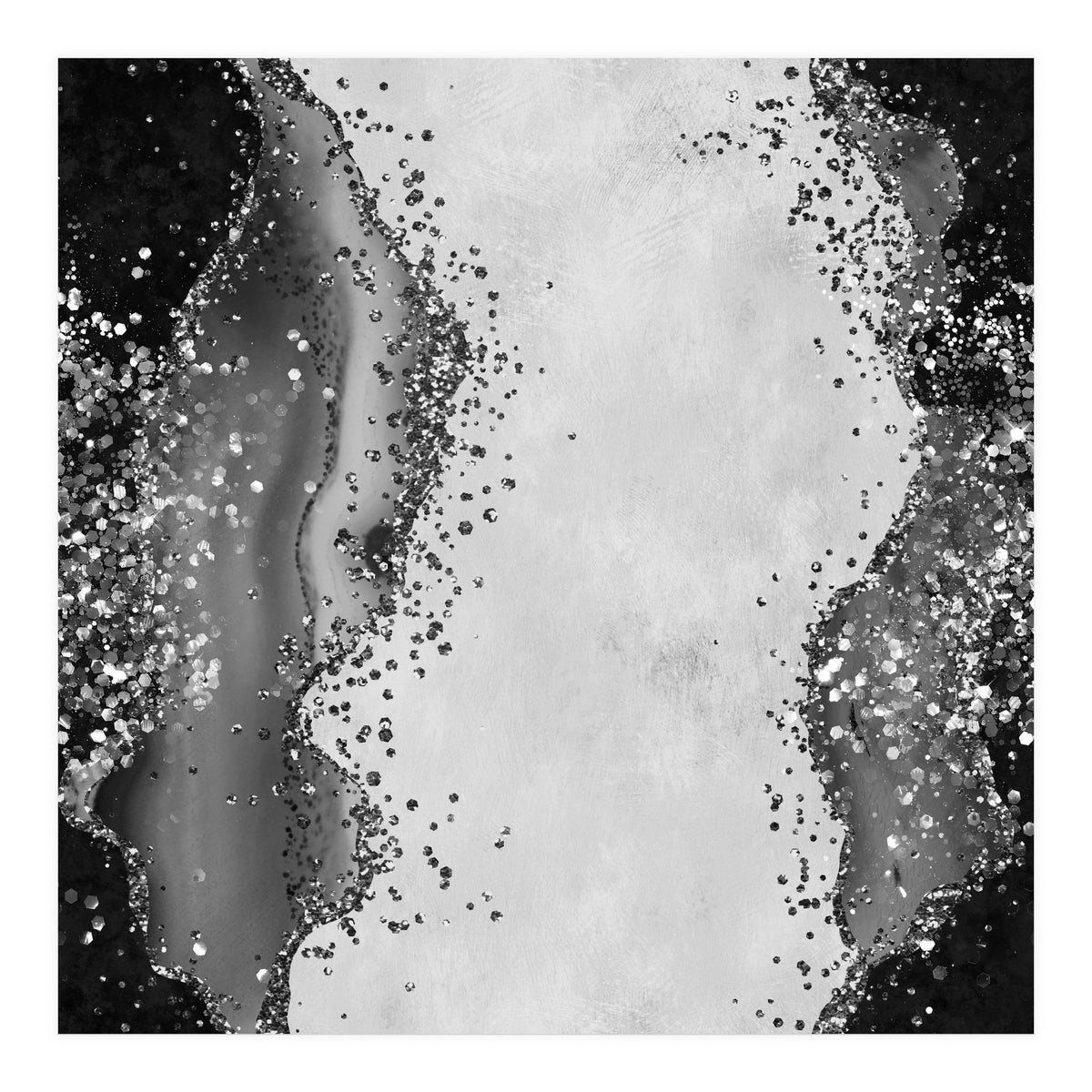 Black Glitter Agate Texture 01  (Print Only)