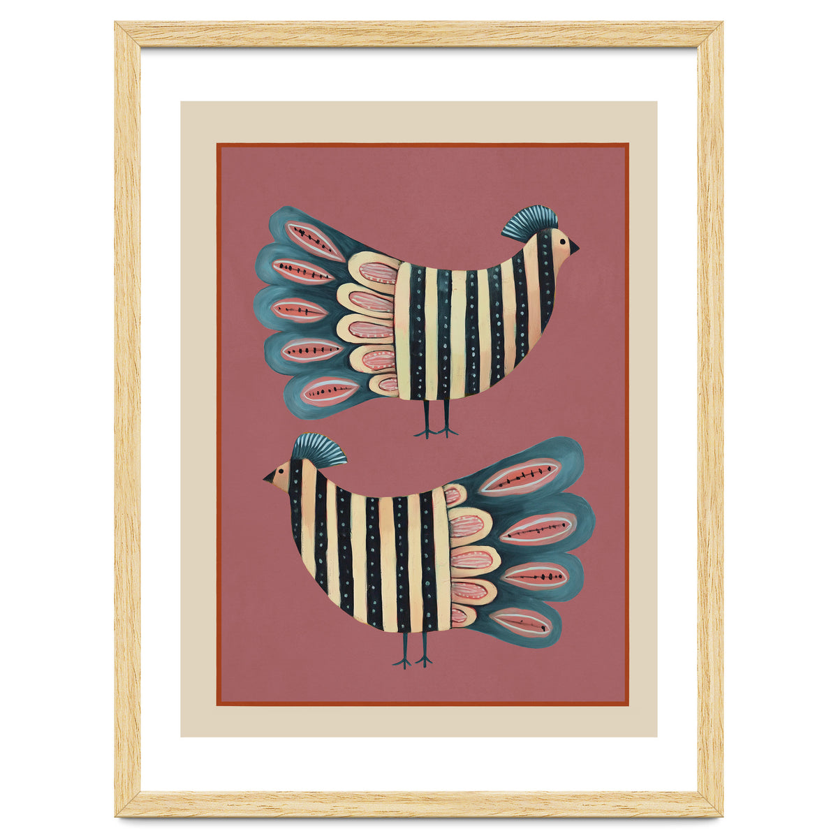 Striped Bird Pair I