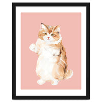 Ms Purrlington Handpainted fluffy cat oil painting