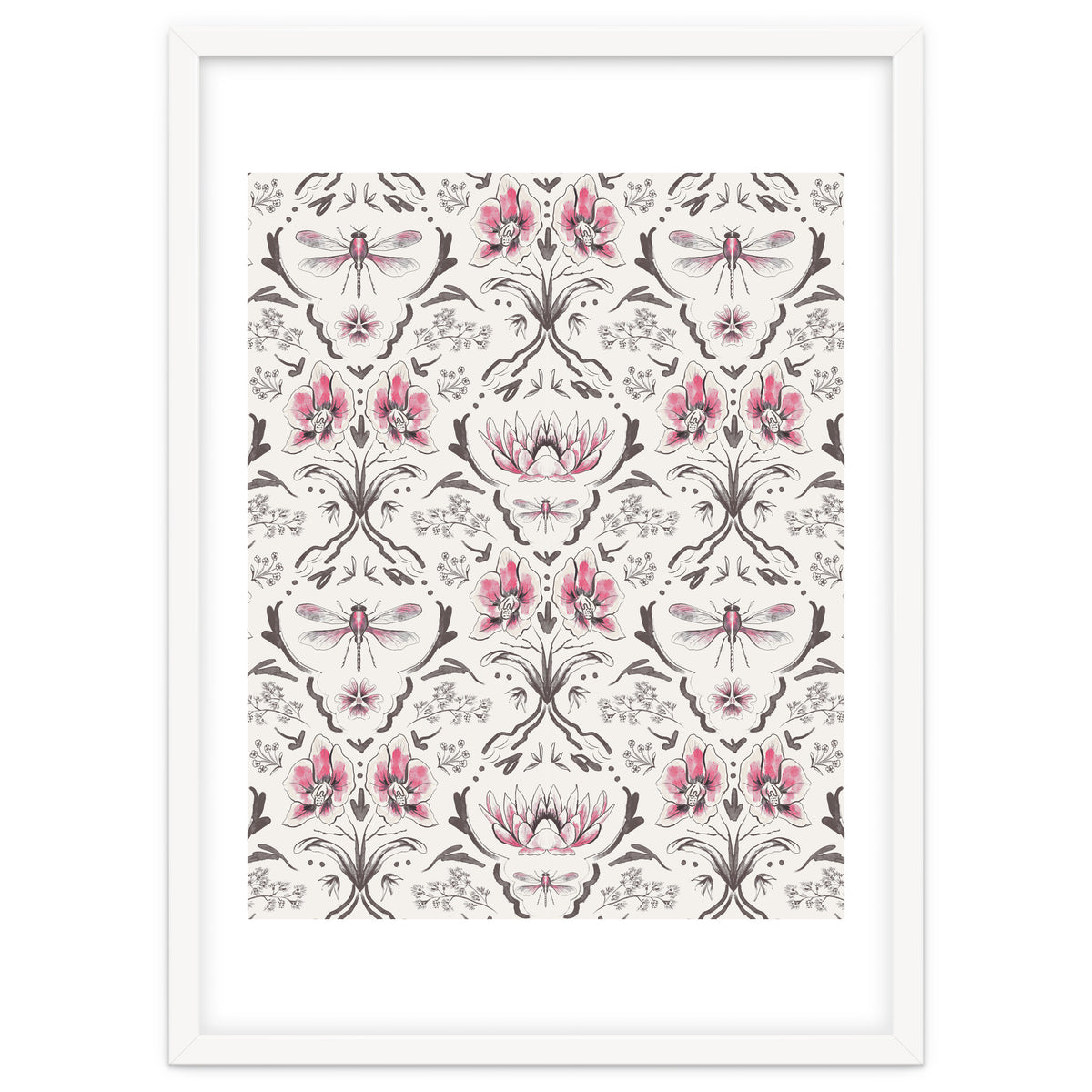 Bohemian Garden Pink Pattern