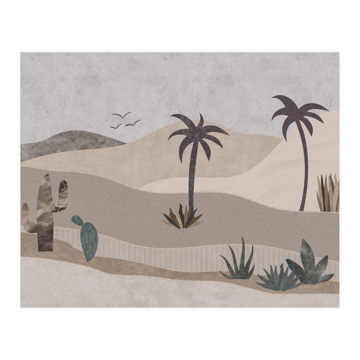 Abstract Landscape Calm Oasis (Print Only)