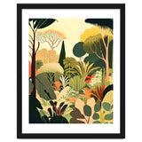 Pastel Garden, Botanical Nature Plants Jungle, Bohemian Eclectic Forest Illustration thumbnail
