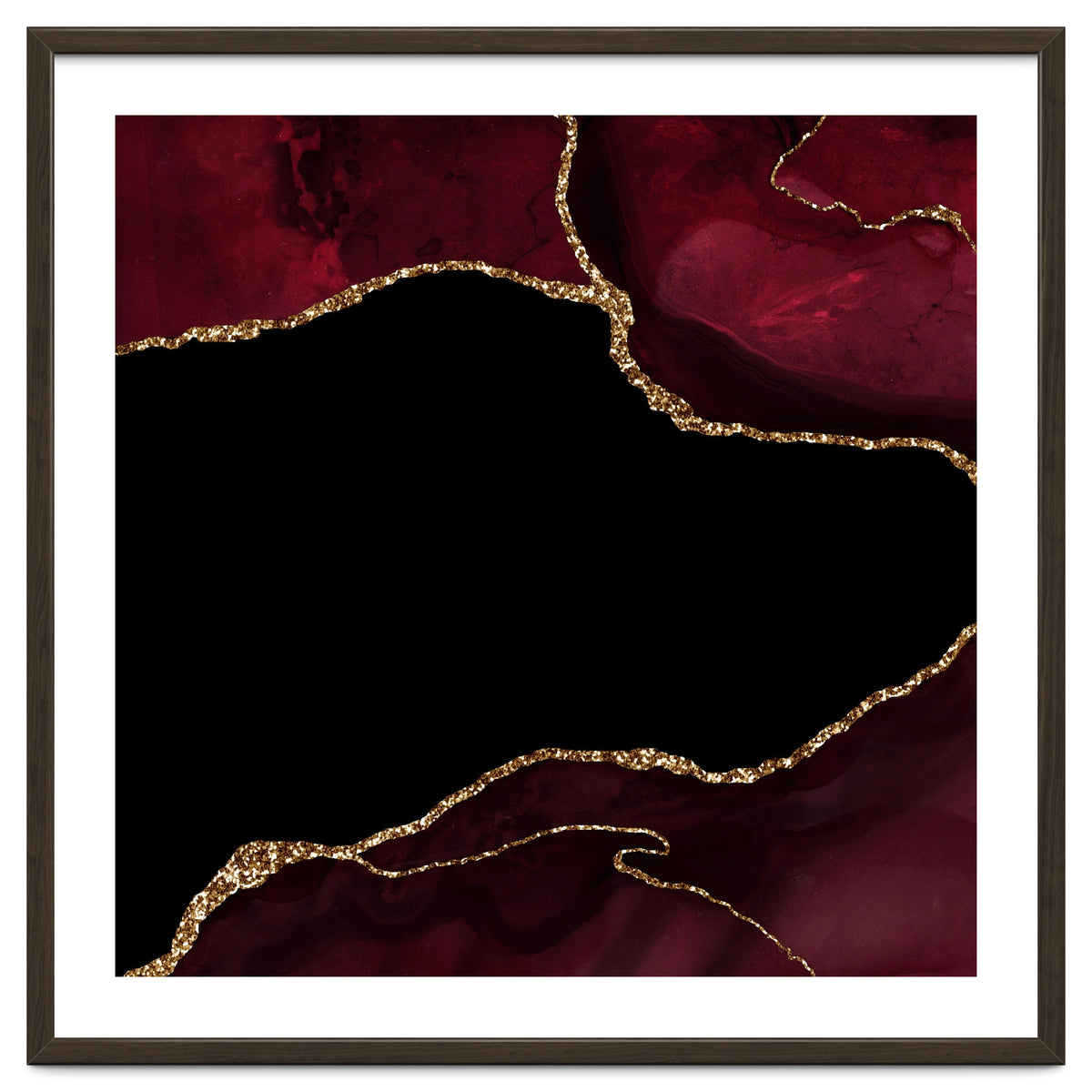 Burgundy & Gold Agate Texture 04