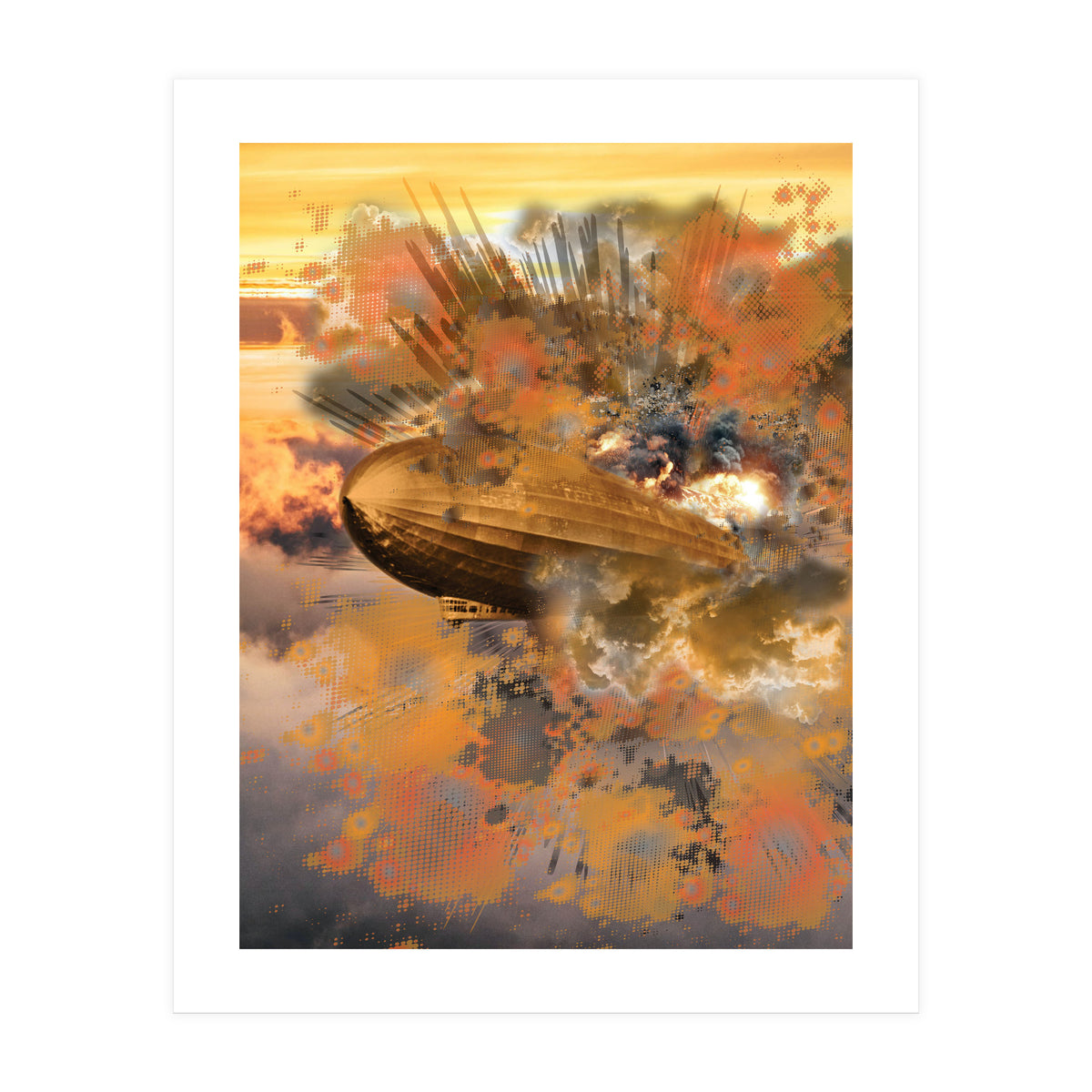 Zeppelin Balloon Explosion (Print Only)