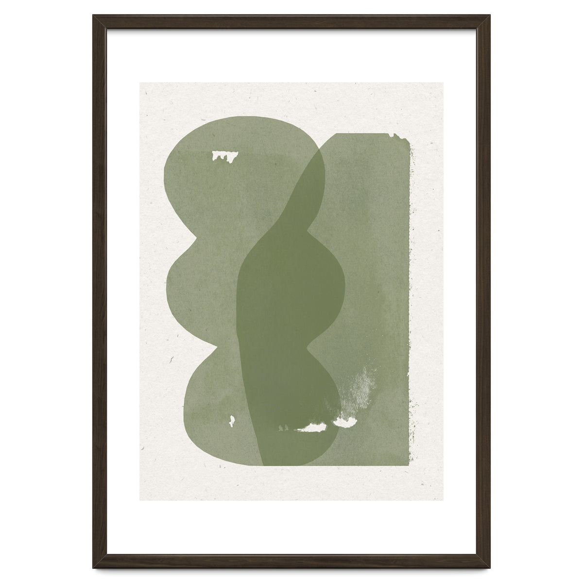 GREEN WATERCOLOR SHAPES NO.1