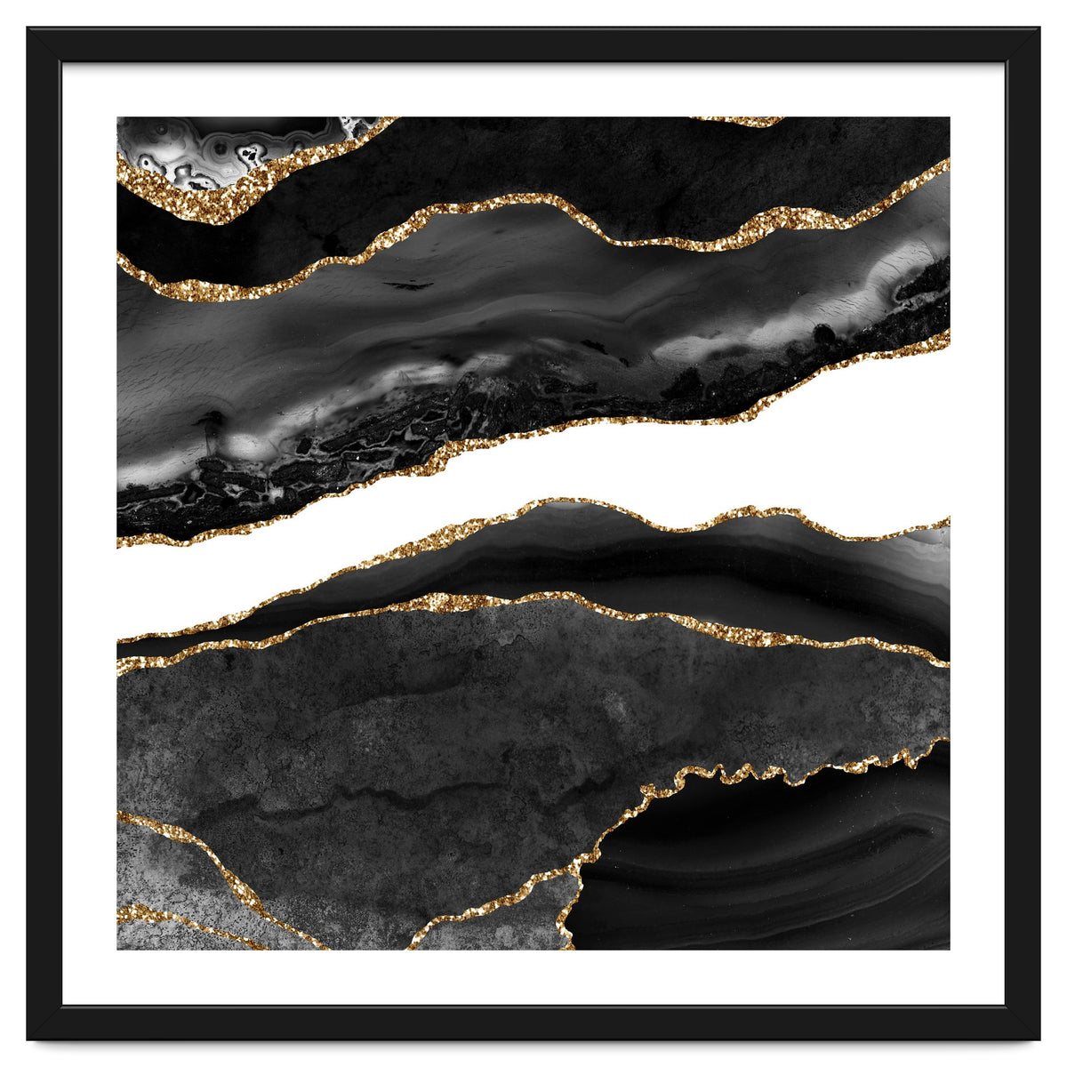 Black & Gold Agate Texture 08