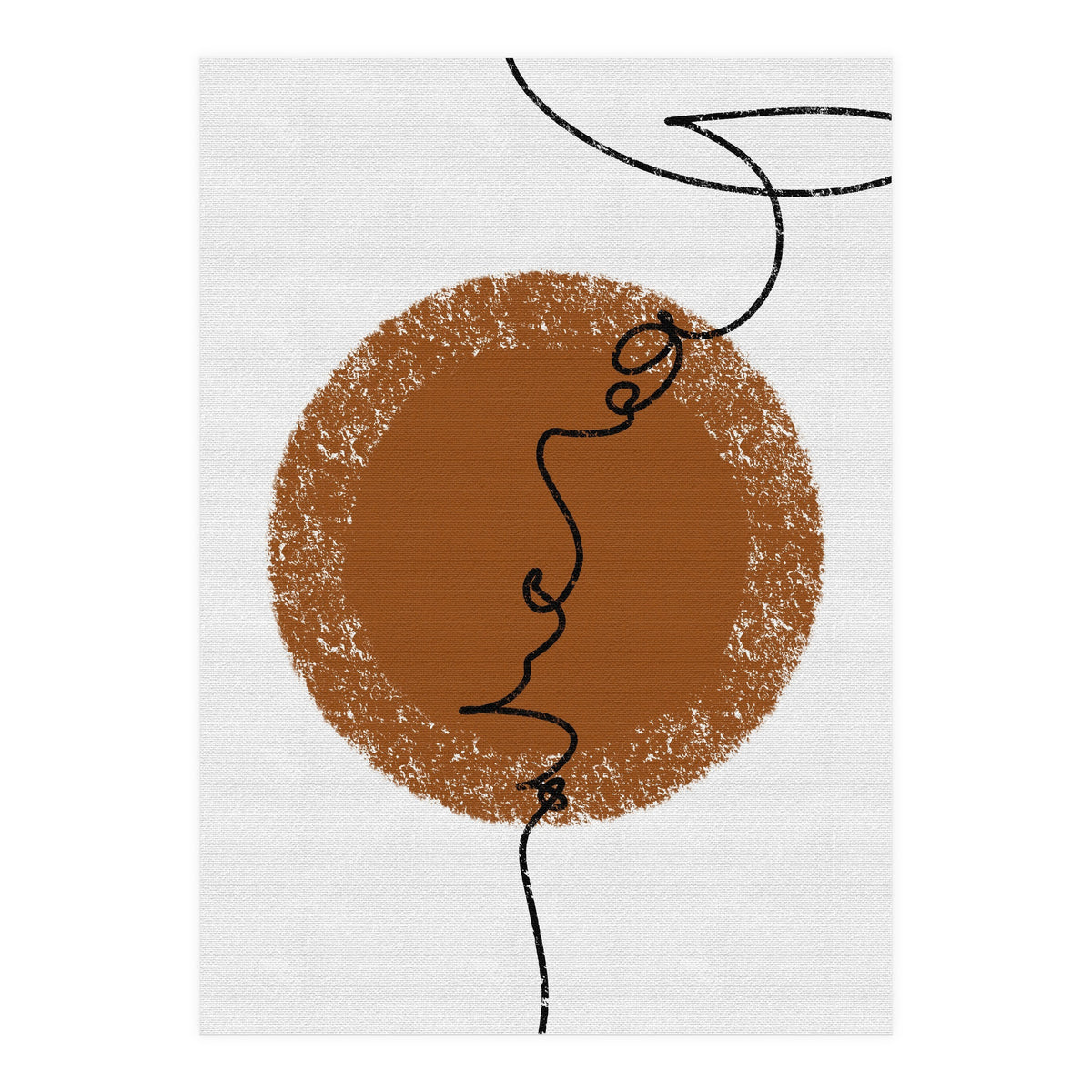 Abstract Brown and Black Lines (Print Only)