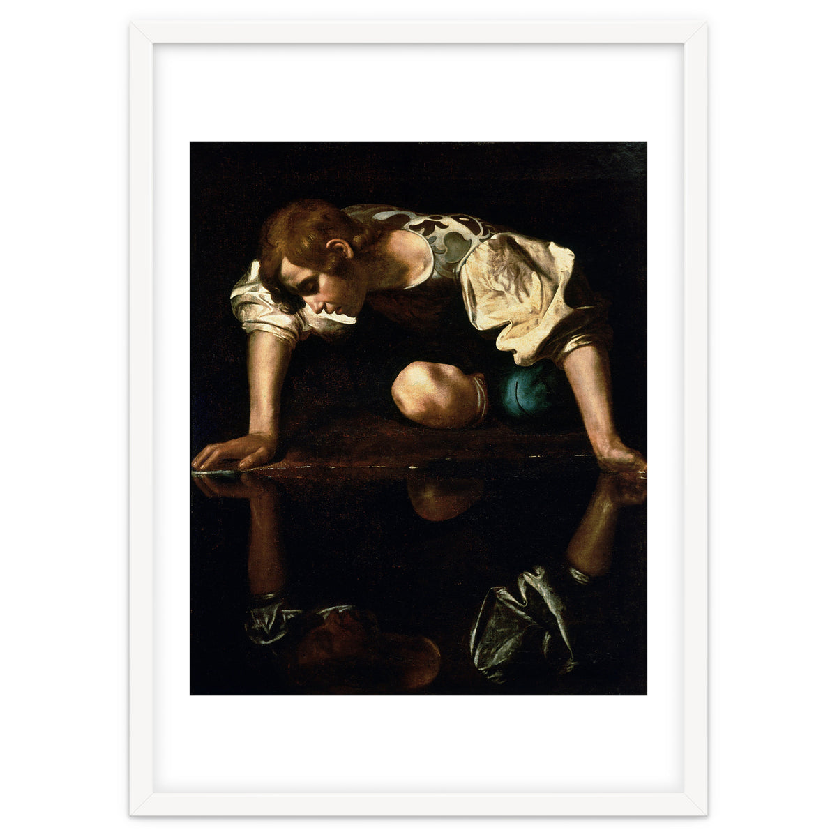 Caravaggio – Narcissus (ca. 1600) | Dramatic Baroque Masterpiece