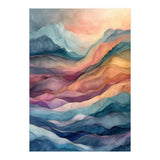 Abstract Fluid Mountain Landscape Art (Print Only) thumbnail