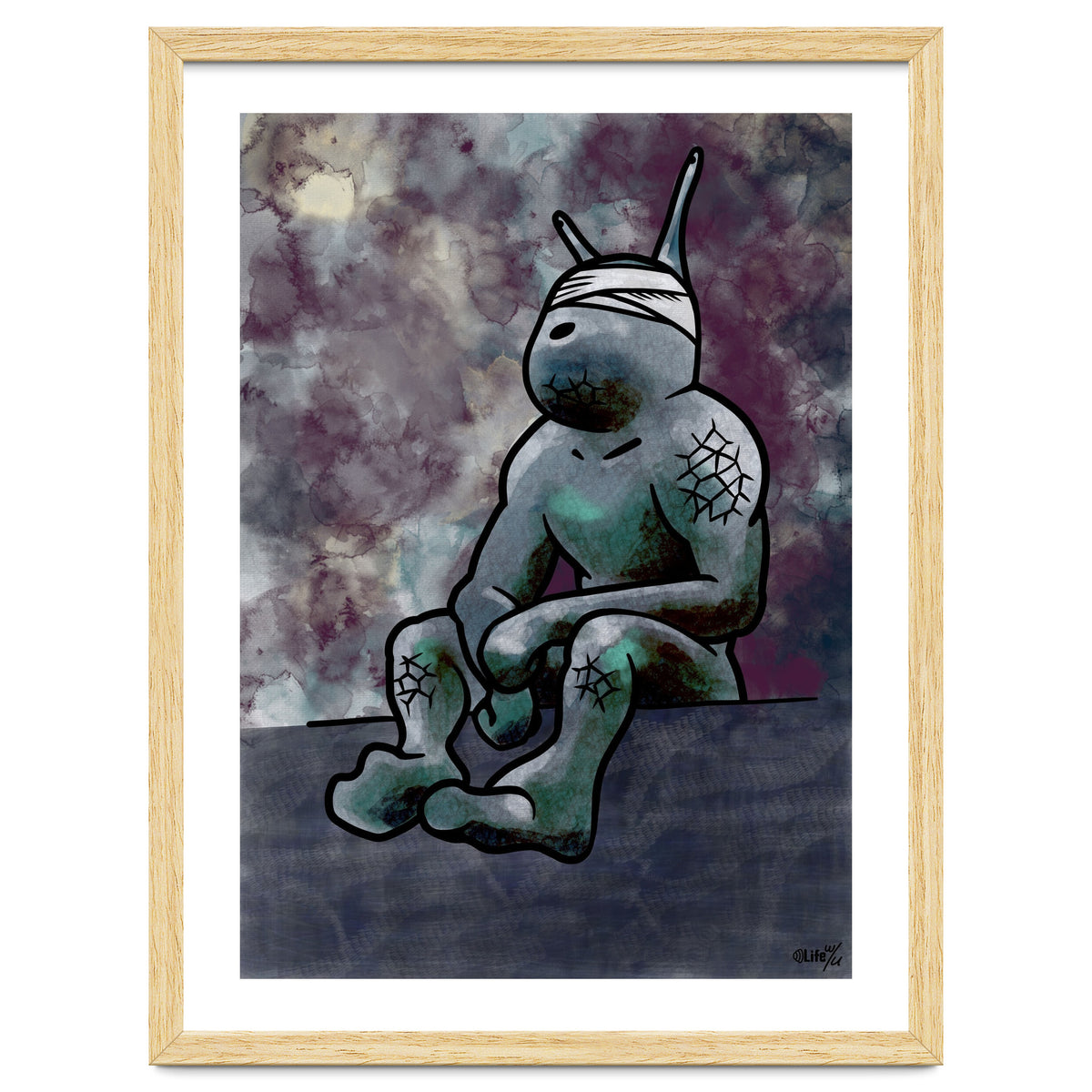 Sitting Sluggy (Lwuba 049 Meku Sitting Watercolor)