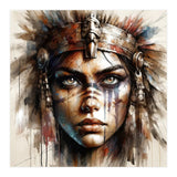Regal Warrior Woman Watercolor Portrait (Print Only) thumbnail