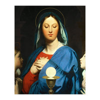 Jean Auguste Dominique Ingres / 'The Virgin Mary Prays to the Host', 1866. (Print Only)