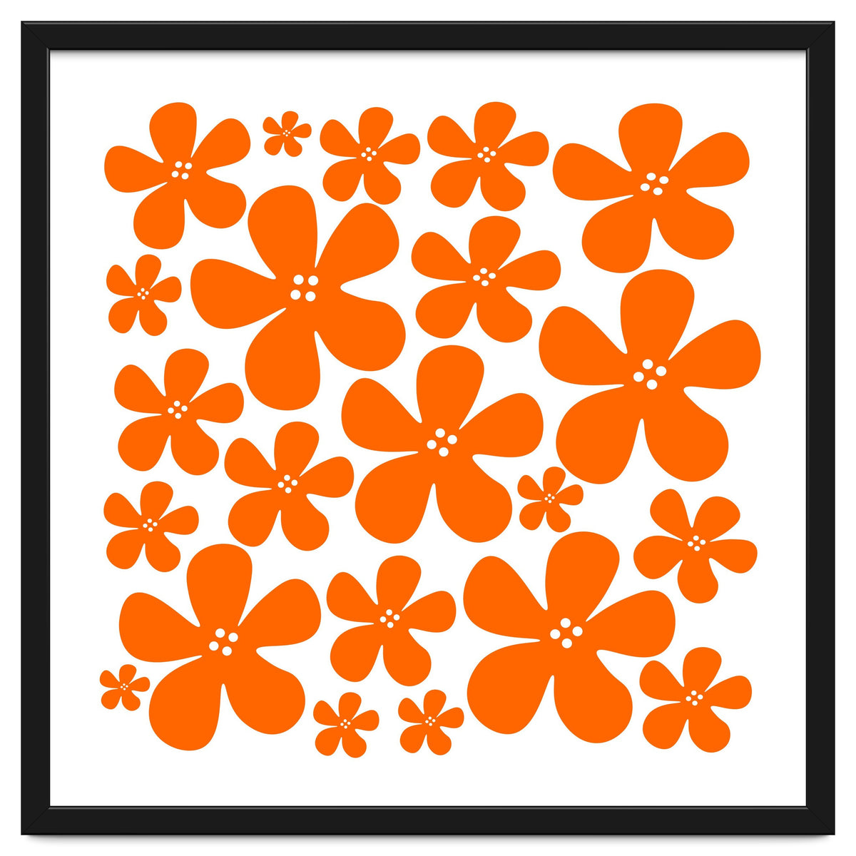 Orange Flowers Pattern