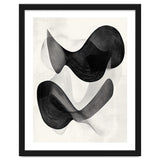 Abstract Black And White Flowing Organic Shapes With Texture thumbnail