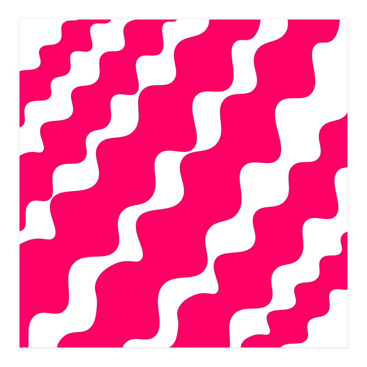 Slanting Pink Wavy Pattern (Print Only)