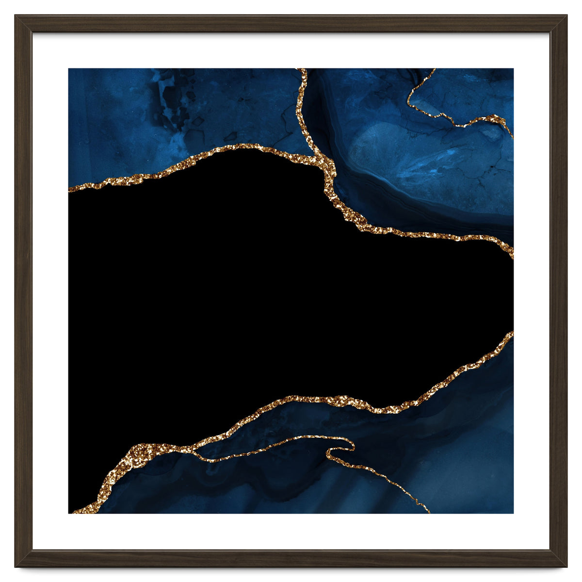 Navy & Gold Agate Texture 04