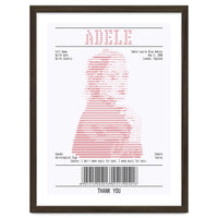 Receipt Art Adele Red