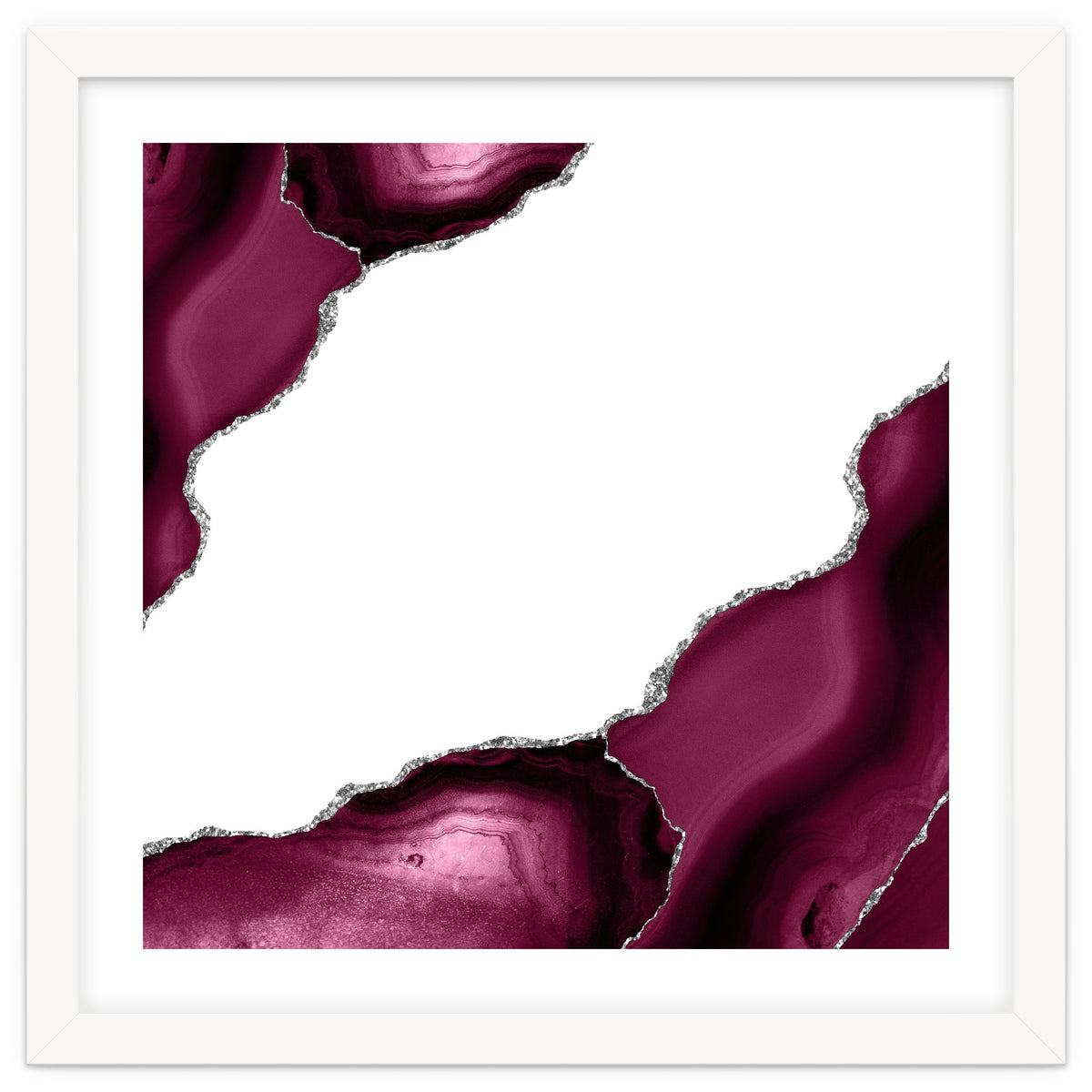 Burgundy & Silver Agate Texture 08