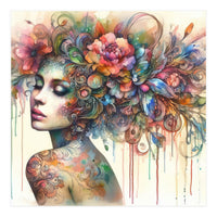 Dreamer with Floral Crown (Print Only)