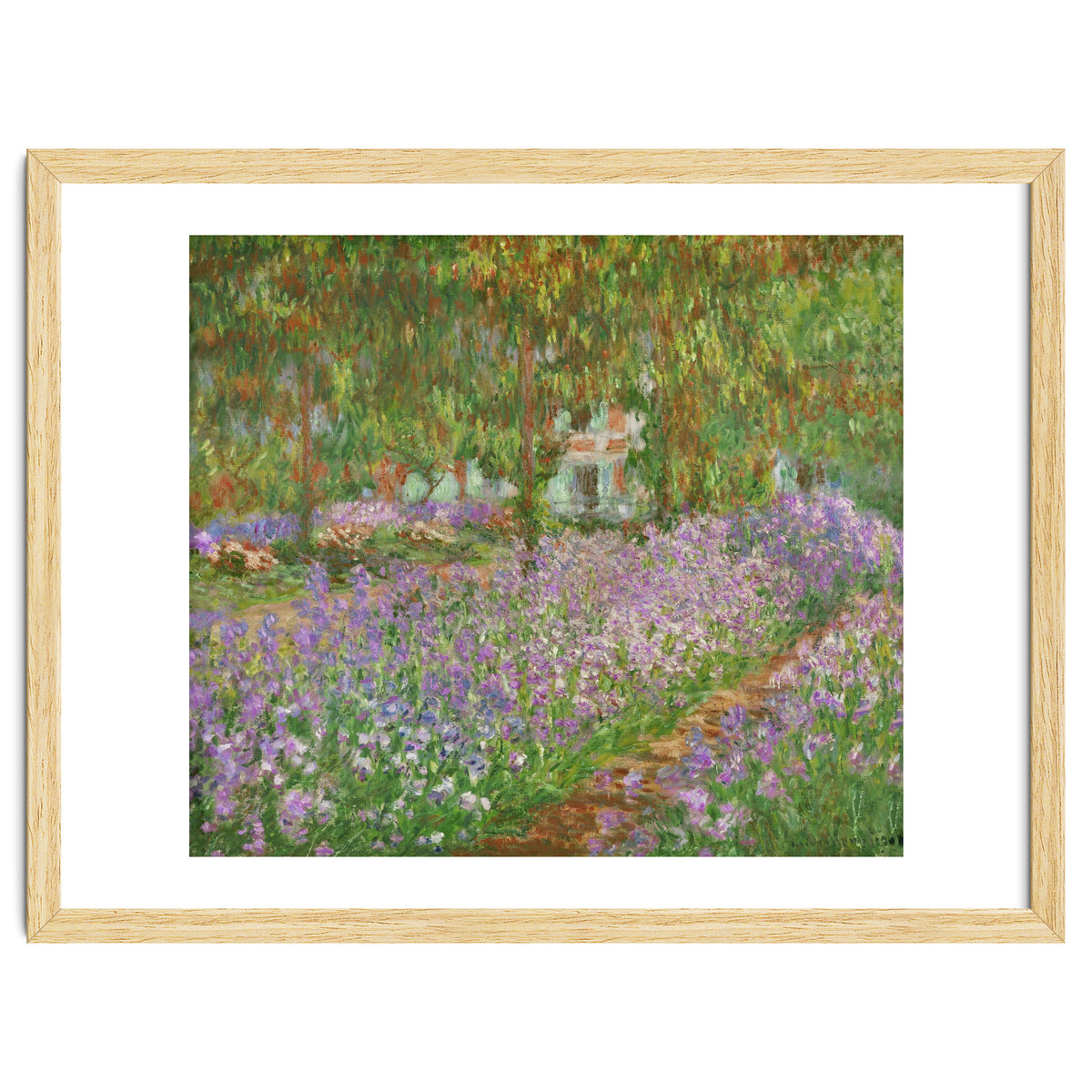 Le jardin a Giverny. Oil on canvas.