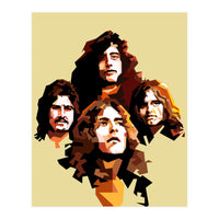 Retro Led Zeppelin Rock Blues Music (Print Only)