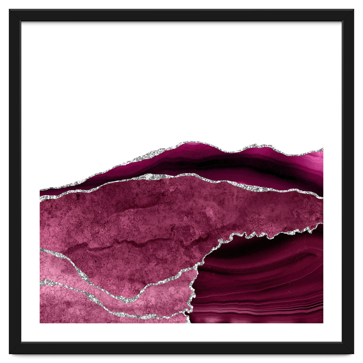 Burgundy & Silver Agate Texture 14