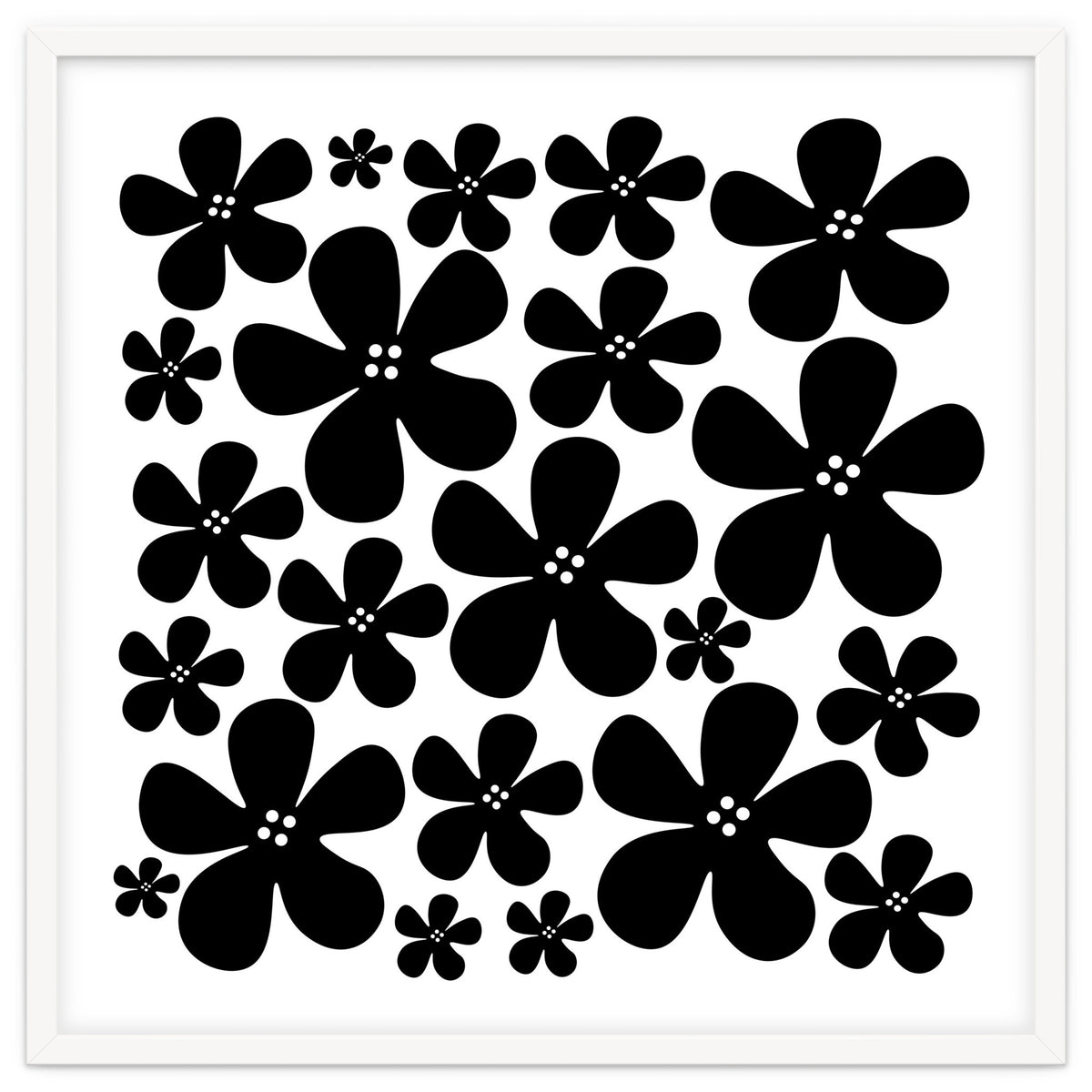 Black Flowers Pattern