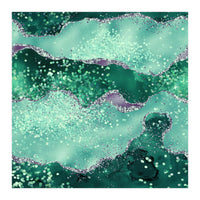 Emerald Glitter Agate Texture 02 (Print Only)