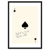 Ace of Spades Motivational Card Print, What If It All Works Out Poster thumbnail