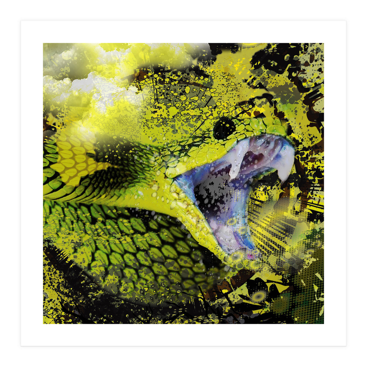 Green Viper Reptile (Print Only)