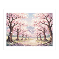 Sakura Path: Serene Cherry Blossom Avenue (Print Only)