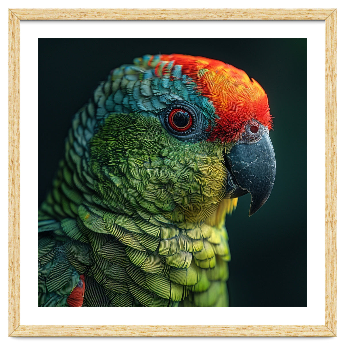 Close Up Colorful Parrot Bird Feather
